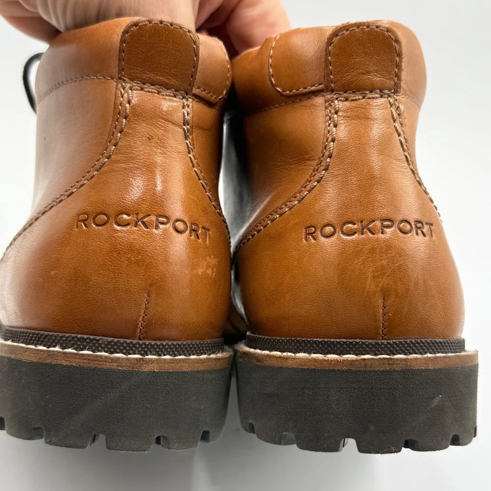 Rockport truTECH Leather Chukka Boots Brown Comfort Walking Casual Men 7 Wide‎